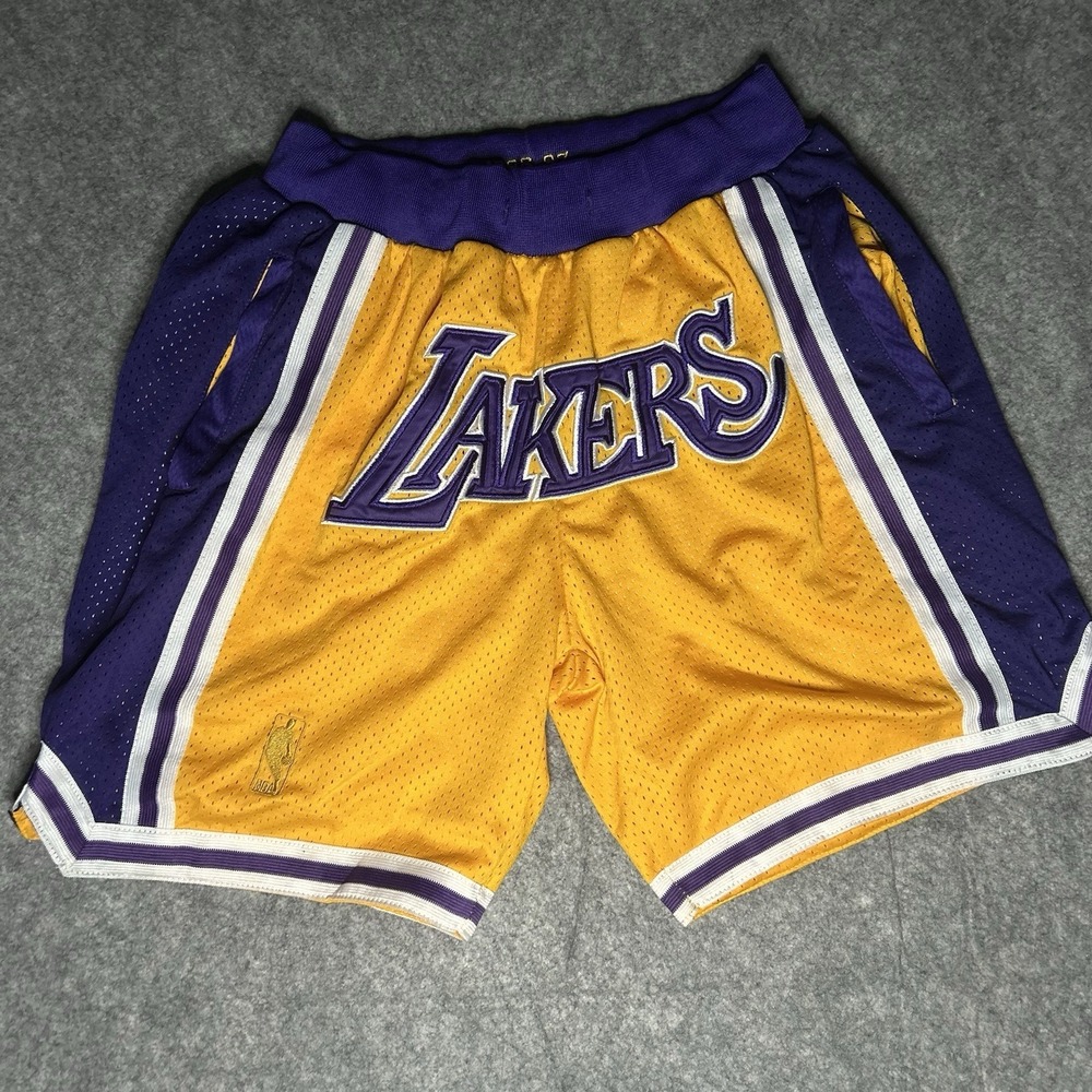 Just Don LA Lakers Men's Small Nba Basketball Jersey Short Shorts Vintage Fit